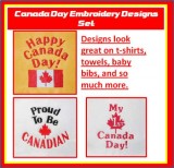 CANADA Day Embroidery Design Set